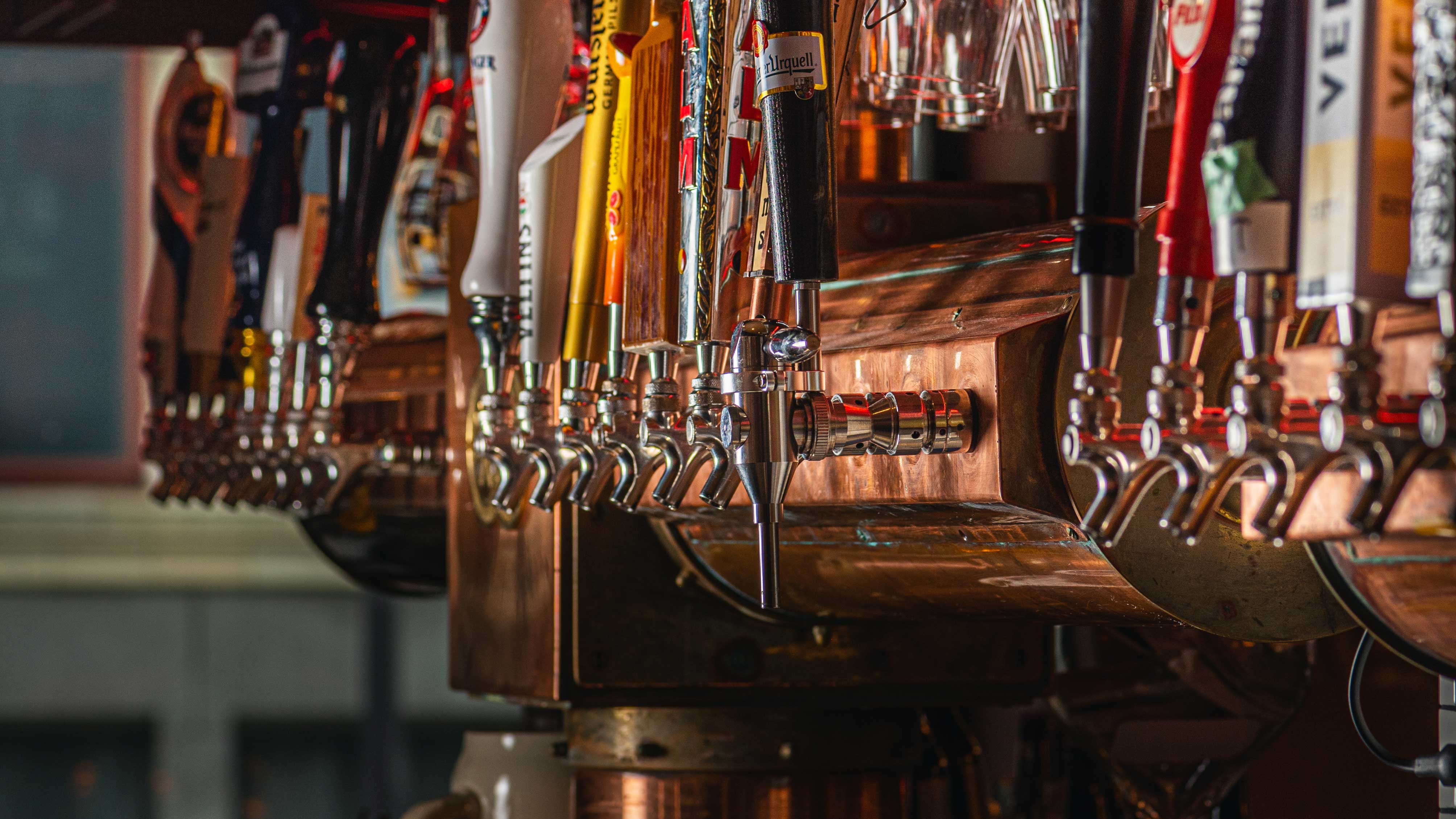 Belgian beer taps at Blessing Bistro